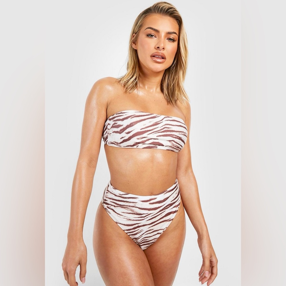 Boohoo high waisted 2 piece bikini